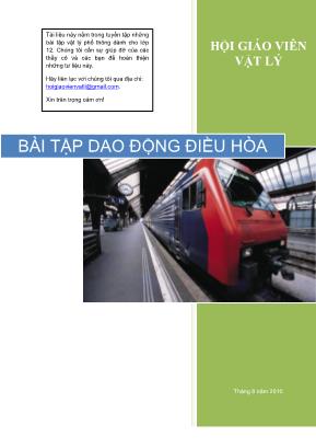 Tuyển tập các bài tập Dao động điều hòa - Hội giáo viên Vật lý